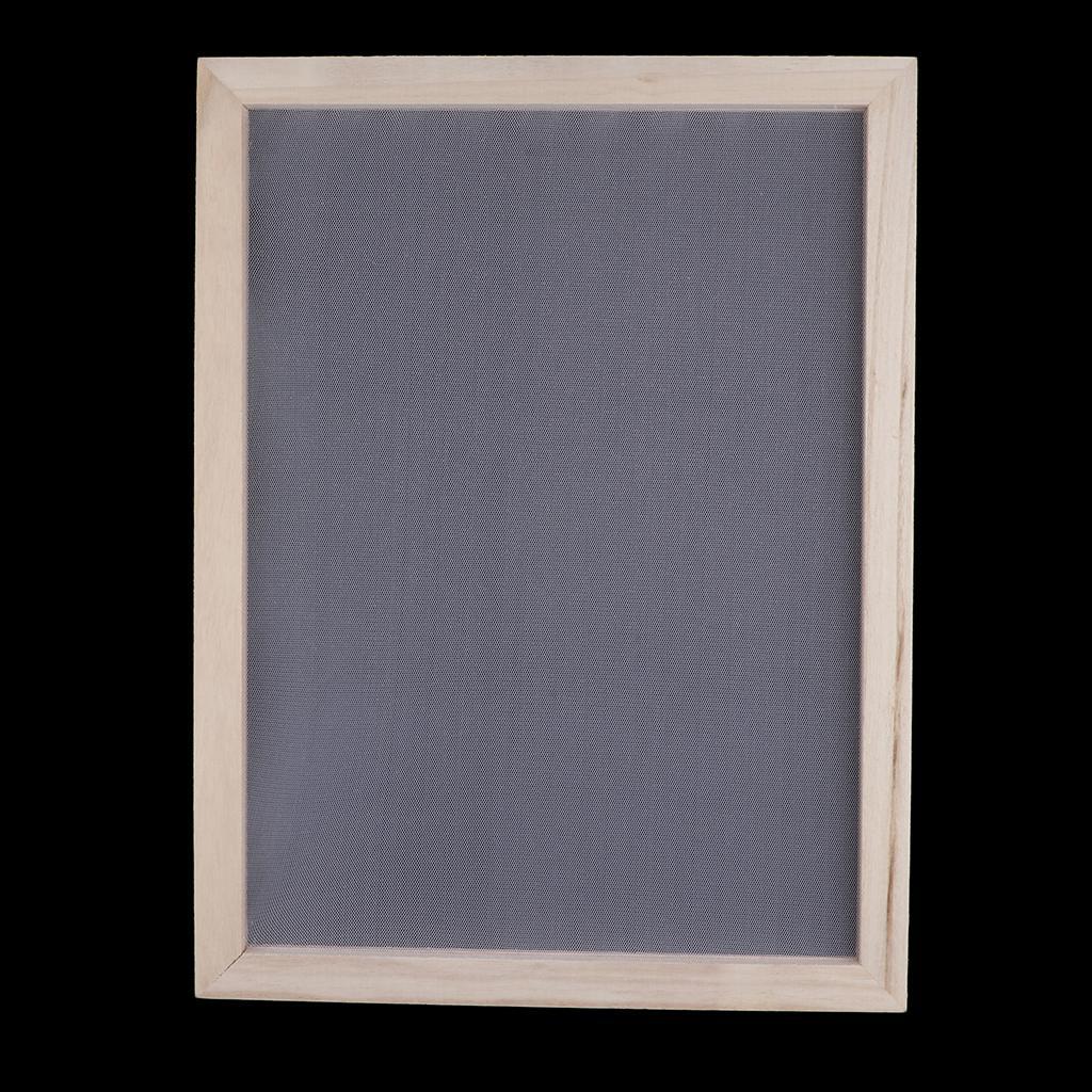 2-Piece of Sizes Paper Making Kit Mould Screen Frame, DIY Craft Gift, Handcraft , Recycling, Paper Art, for Kids Adults