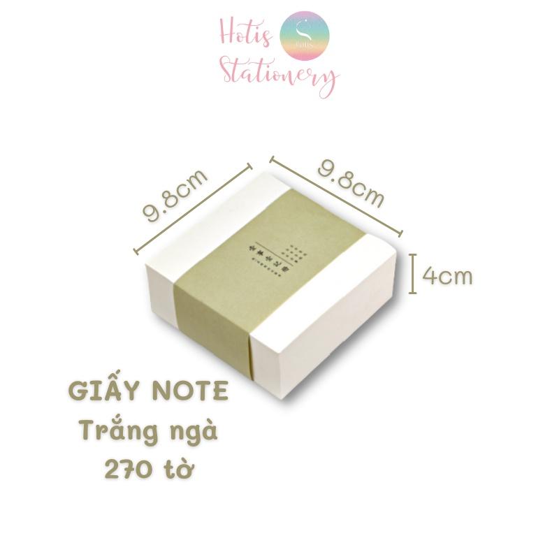 Giấy ghi chú, giấy note basic trơn - Kraft/ Trắng ngà - 270 tờ