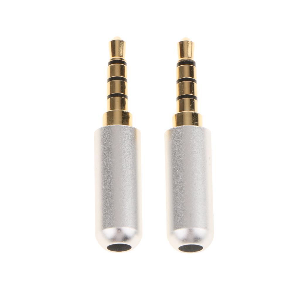 2 Piece 3.5mm Jack RCA Adapter Audio Earphone Jack Connector