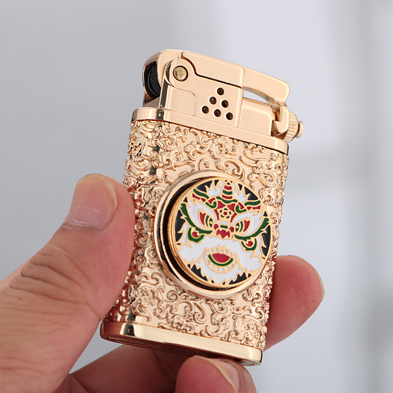 Vỏ Hột Quẹt Bật Lửa Xăng Đá Zorro Z602-105 Họa Tiết Vòng Xoáy Roulette Kỳ Lân Cực Độc