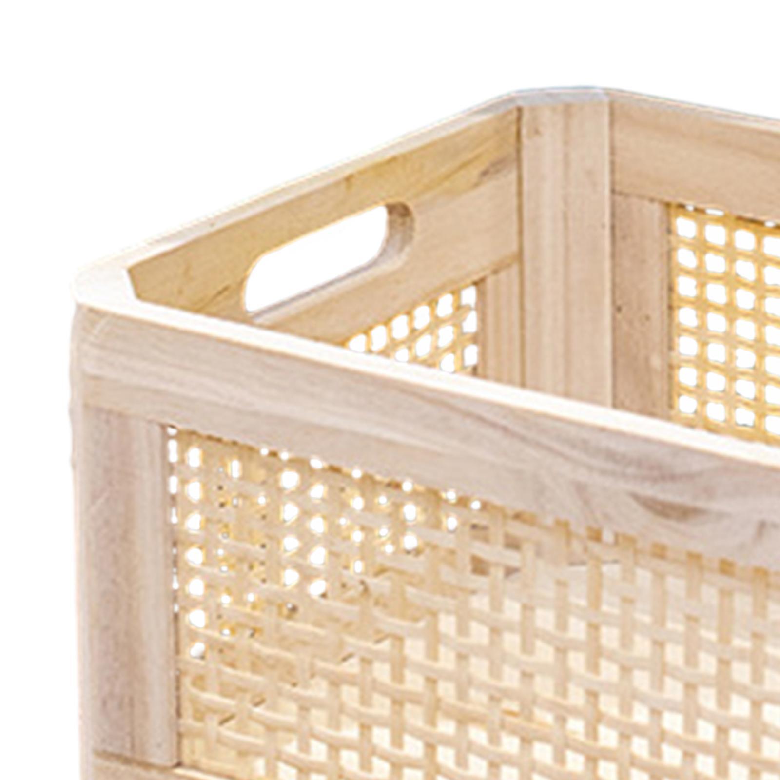 Desk Storage Basket, Wooden Desktop Storage Box Dorm Drawer Organizer Bin Desk Organizer Tray for Organizing, Shelves ,Cosmetics, Cabinet, Makeup