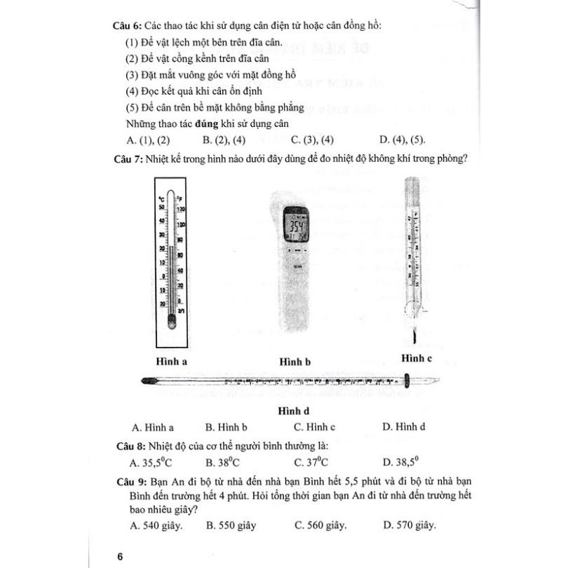 SÁCH - đề kiểm tra khoa học tự nhiên 6