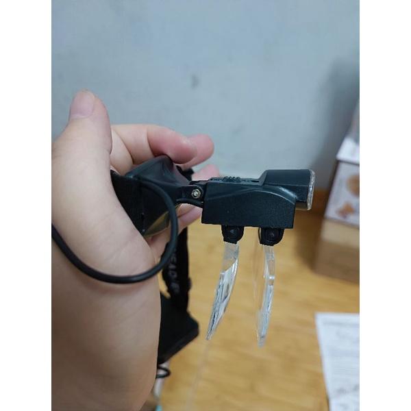 Kính lúp đeo đầu có đèn sửa chữa điện tử, trang sức, sửa đồng hồ đa năng