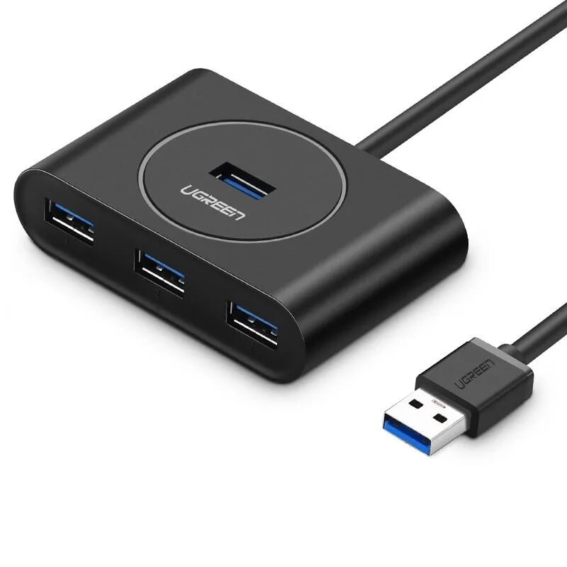 Bộ chia Hub USB 3.0*4 Port Hỗ trợ OTG 80CM màu Đen UGREEN UHU20292CR113 Hàng chính hãng