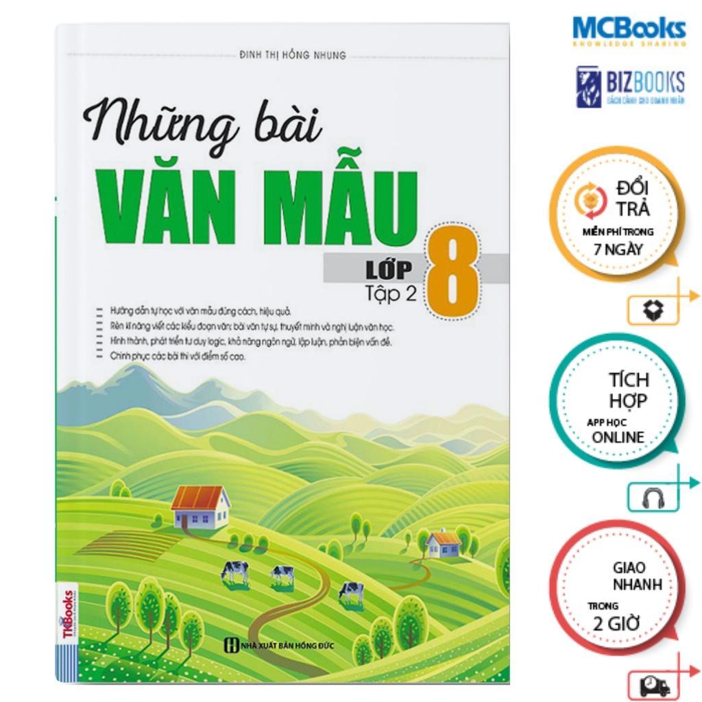 Sách - Những Bài Văn Mẫu Lớp 8 - Combo 2 Tập - MCBooks