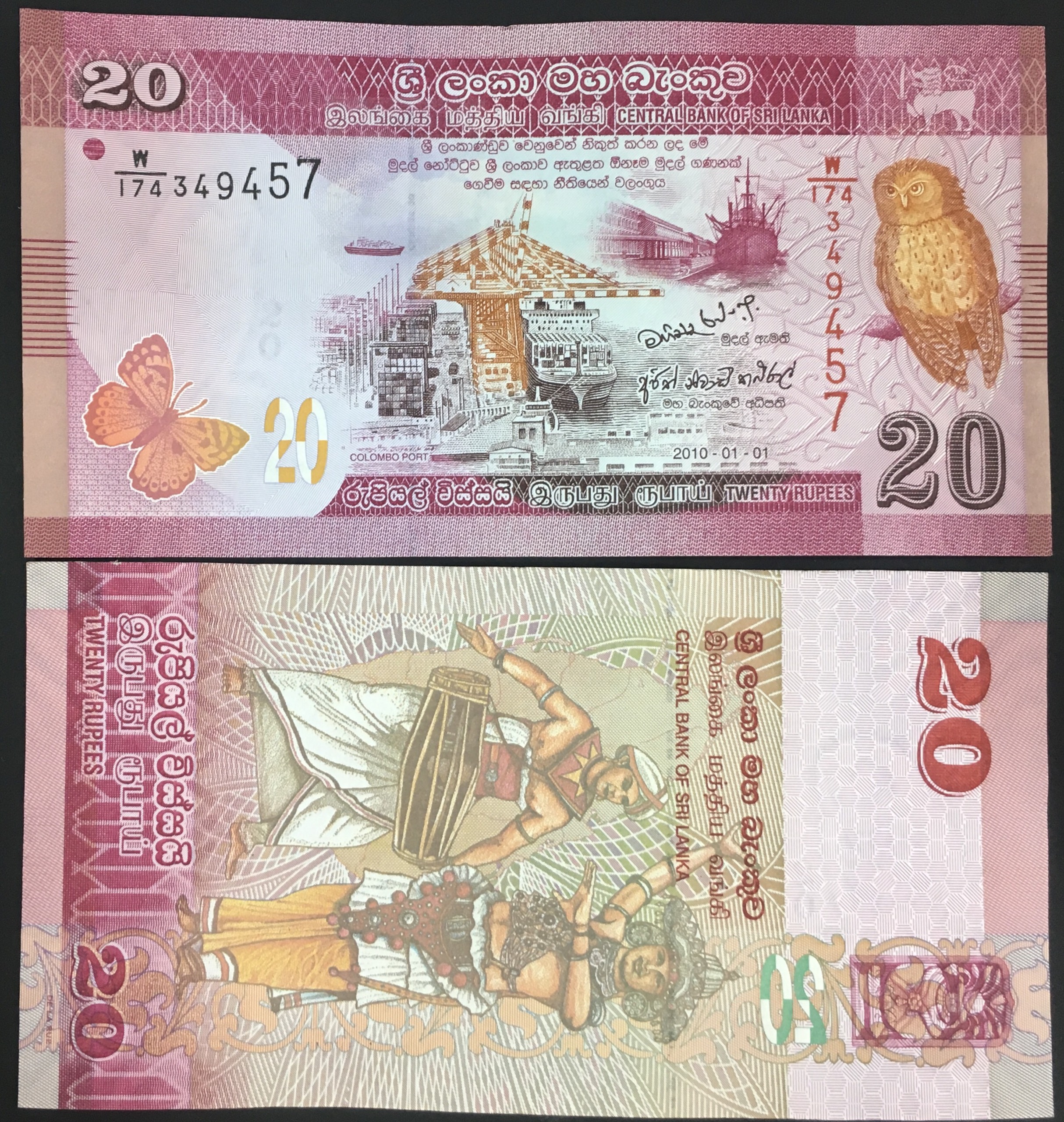 Tờ Châu Á Sri lanka 20 Rupees - Mới -Lạ -Độc