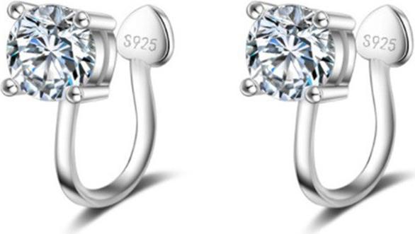 Bông tai kẹp vành nạm đá zircon BHBT273