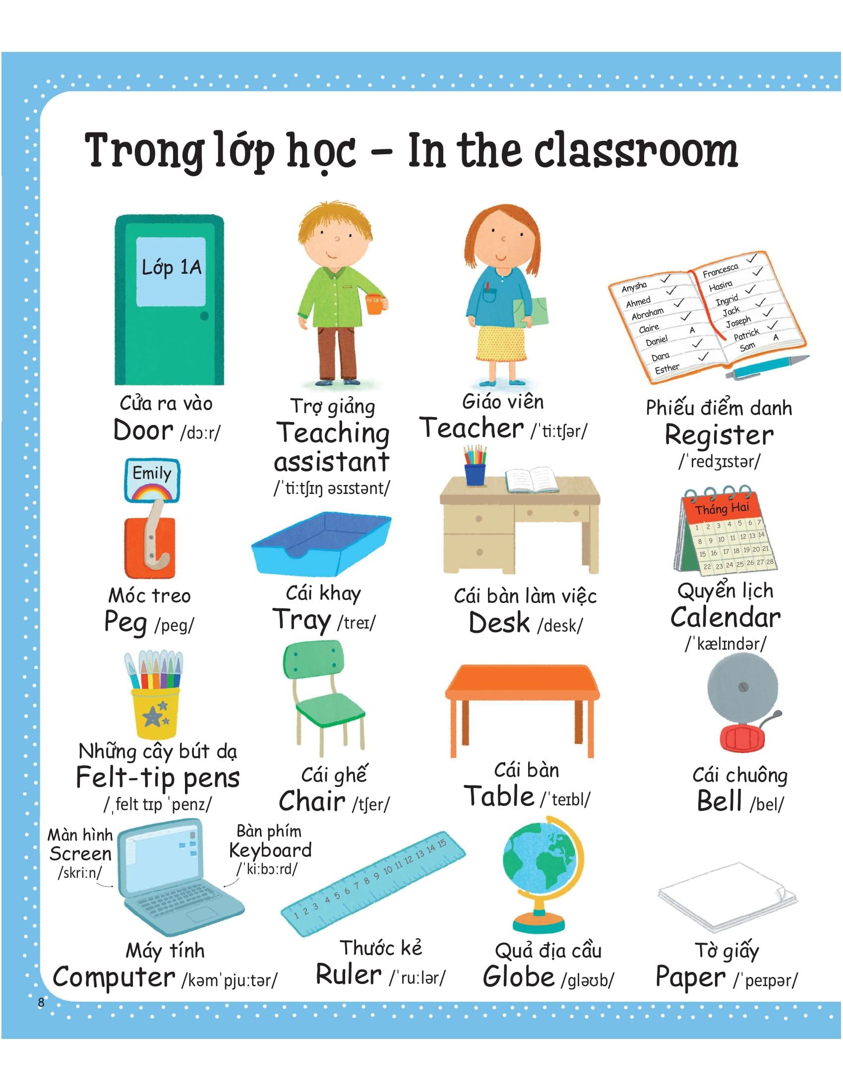 Cuốn Sách Từ Vựng Đầu Tiên Của Tôi - My First Word Book- Trường Học - School