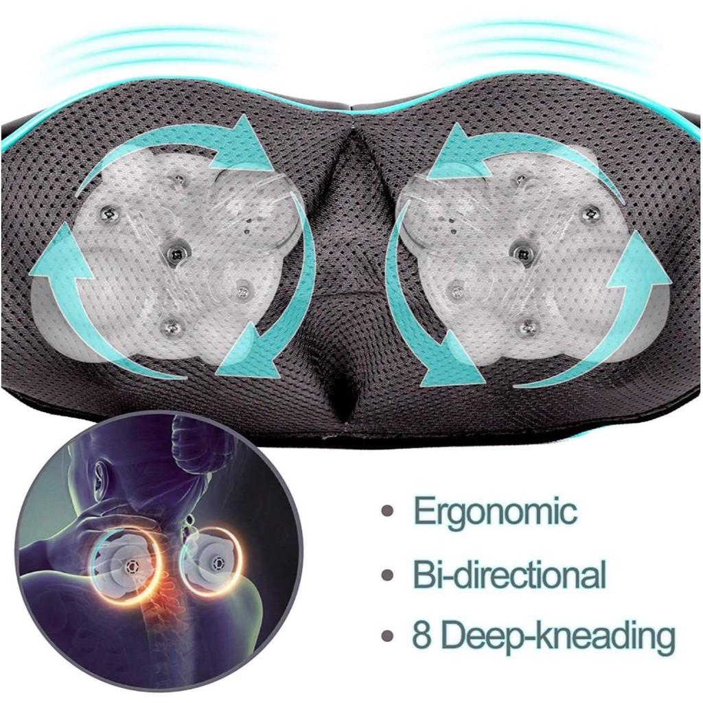 Đai massage giảm mệt mỏi Vai Gáy Cổ nguồn điện 220V/12V Shiatsu Back Home & Car