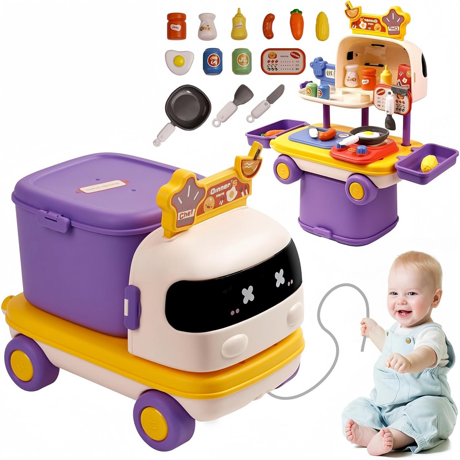 Đồ Chơi Xe Nhà Bếp Lưu Động - Play House Master Chef - Toys&amp;Joys HY-27 (30 Chi Tiết)