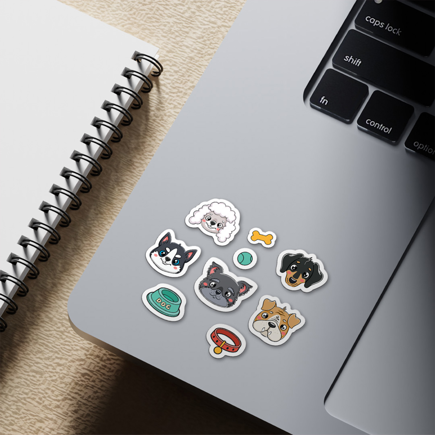 ES06 Cute Dog Enjoy sticker sheet hình dán chống thấm nước Made in Vietnam Sticker Factory