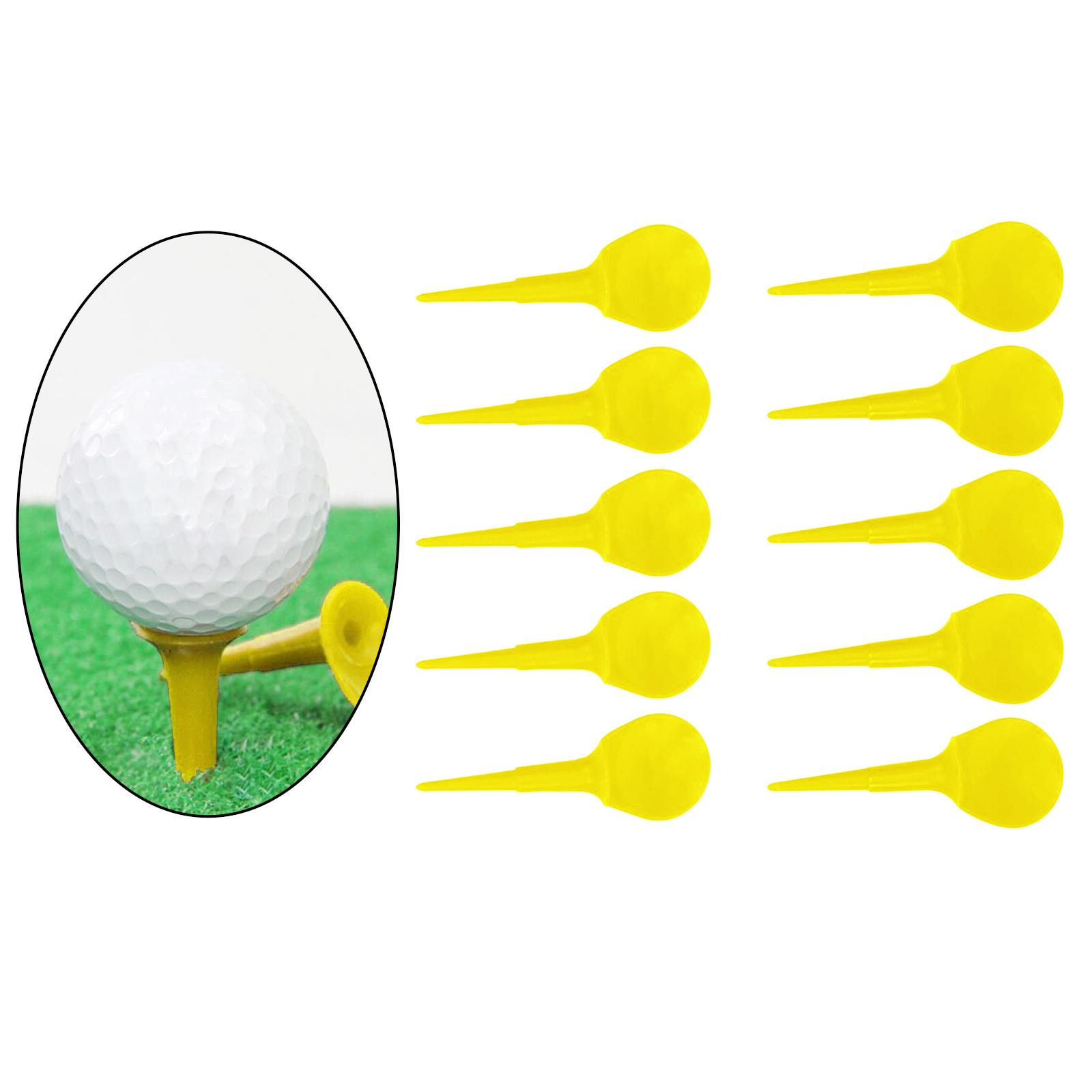 Pack of 10 Golf Tees Professional Plastic Golf Tees, Golfing Tees Yellow Color Golf Tees Replacements