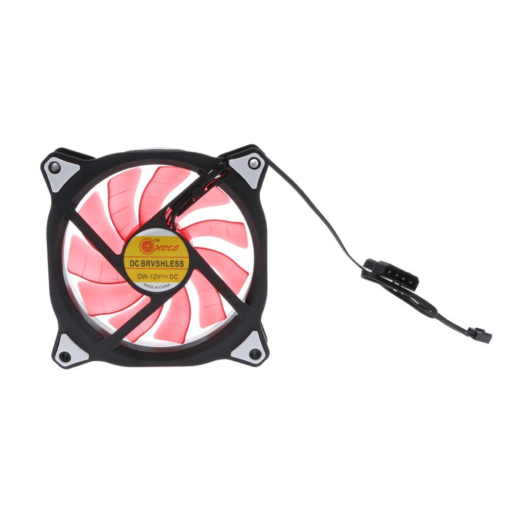 120mm Colors LED  Light 3Pin/4Pin PC Computer Fan Case Cooling Fan