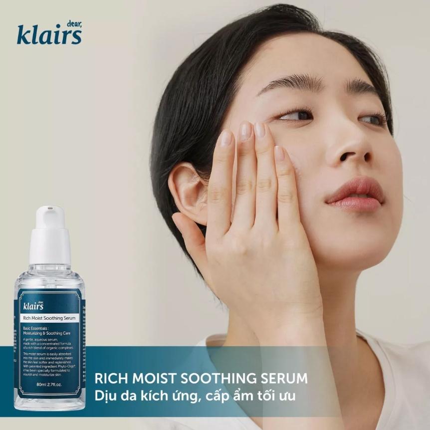 Tinh chất dưỡng da dưỡng ẩm sâu Dear, Klairs Rich Moist Soothing Serum Hàn Quốc 80ml