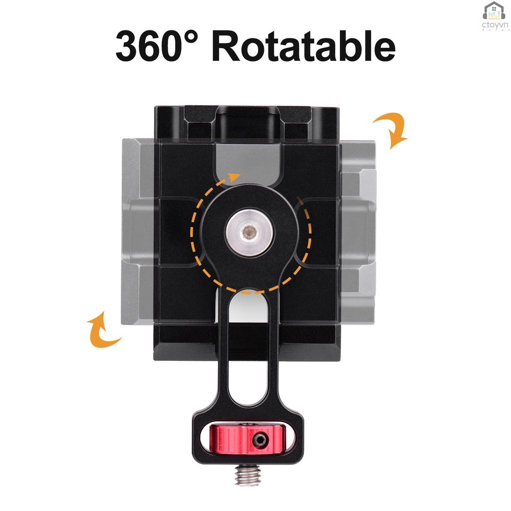 Kẹp giữ điện thoại kèm núm vặn 1/4 inch xoay 360 độ thay thế cho Hohem iSteady Pro 2/3