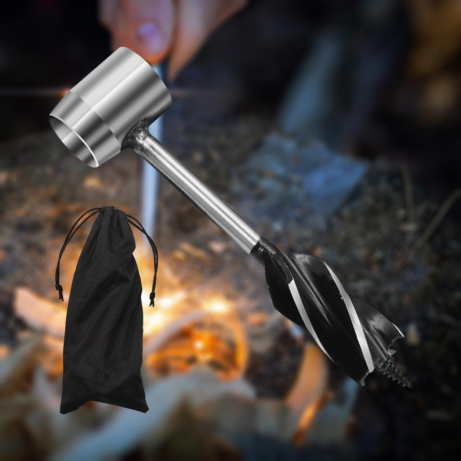 Bushcraft Settlers Tool for Survival Wood Auger Drill Bit Bushcraft Gear Hand Auger Drill Wood for Survival Travel Camping Outdoor
