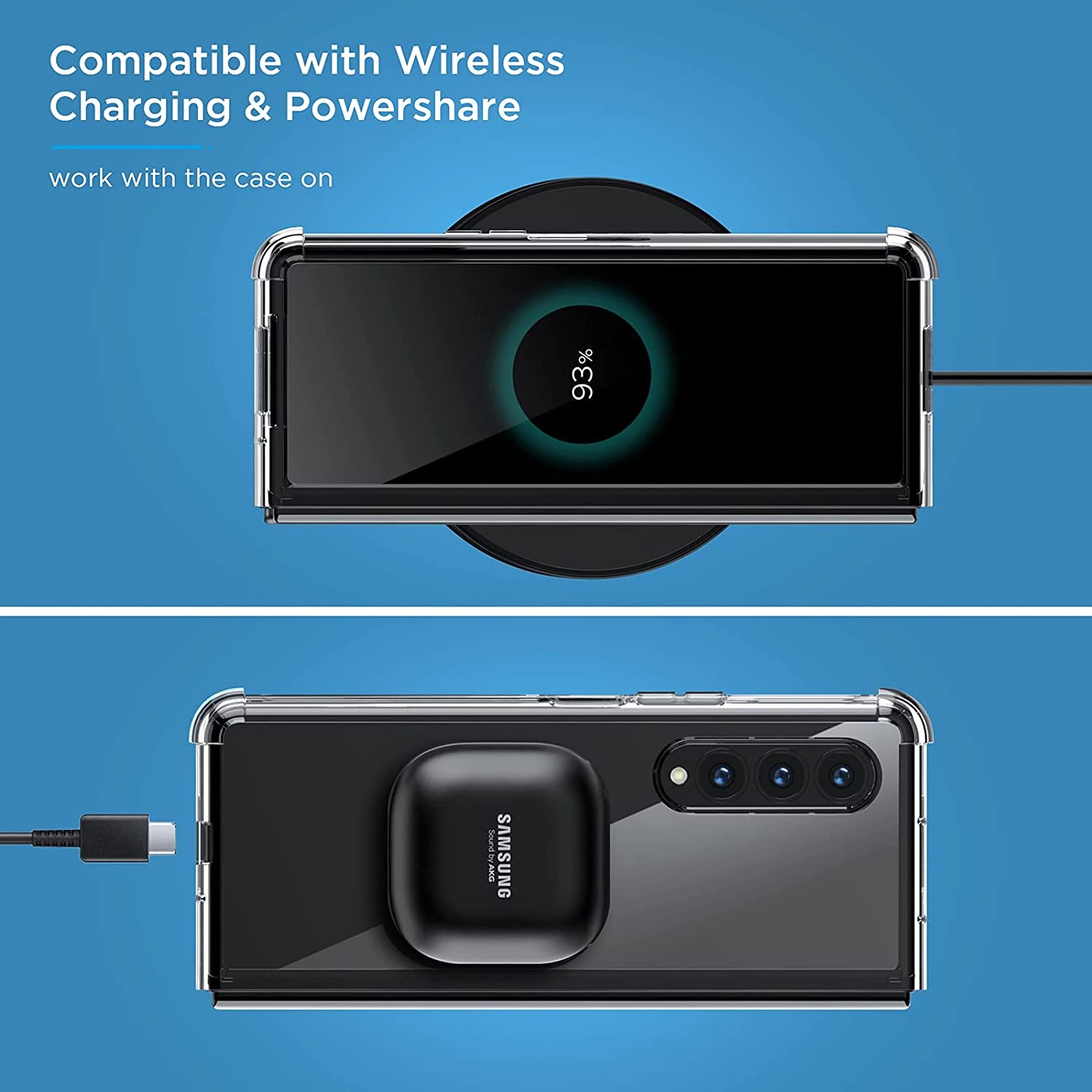Ốp lưng cho SamSung Galaxy Z Fold4 trong suốt chống sốc