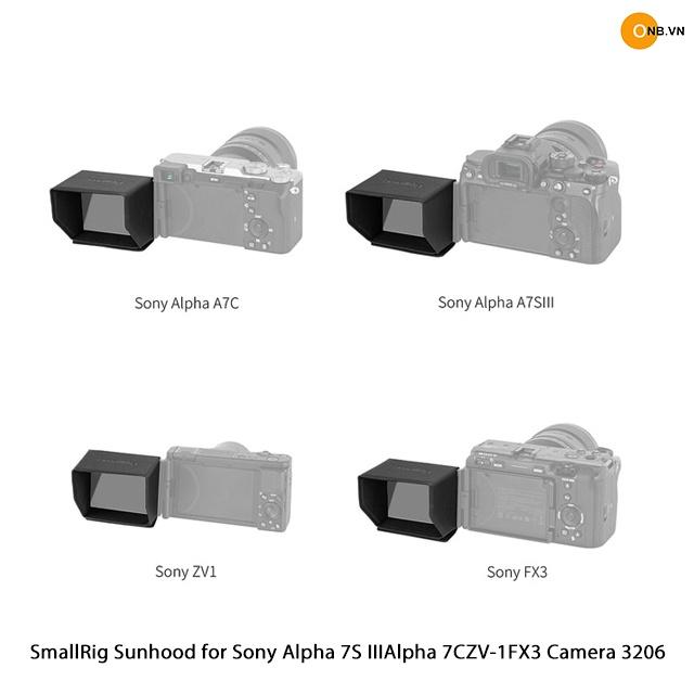 Sunhood - Che nắng màn hình Smallrig dành cho  Sony A7S3/ A7C/ ZV-1/ FX3 code 3206 - Hàng Chính Hãng