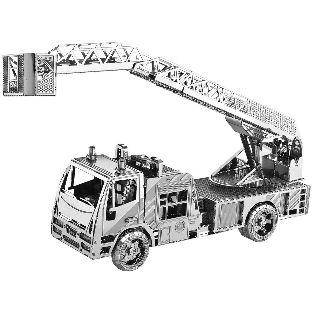Mô Hình Lắp Ráp 3d Xe Thang Cứu Hỏa Dạng Gập