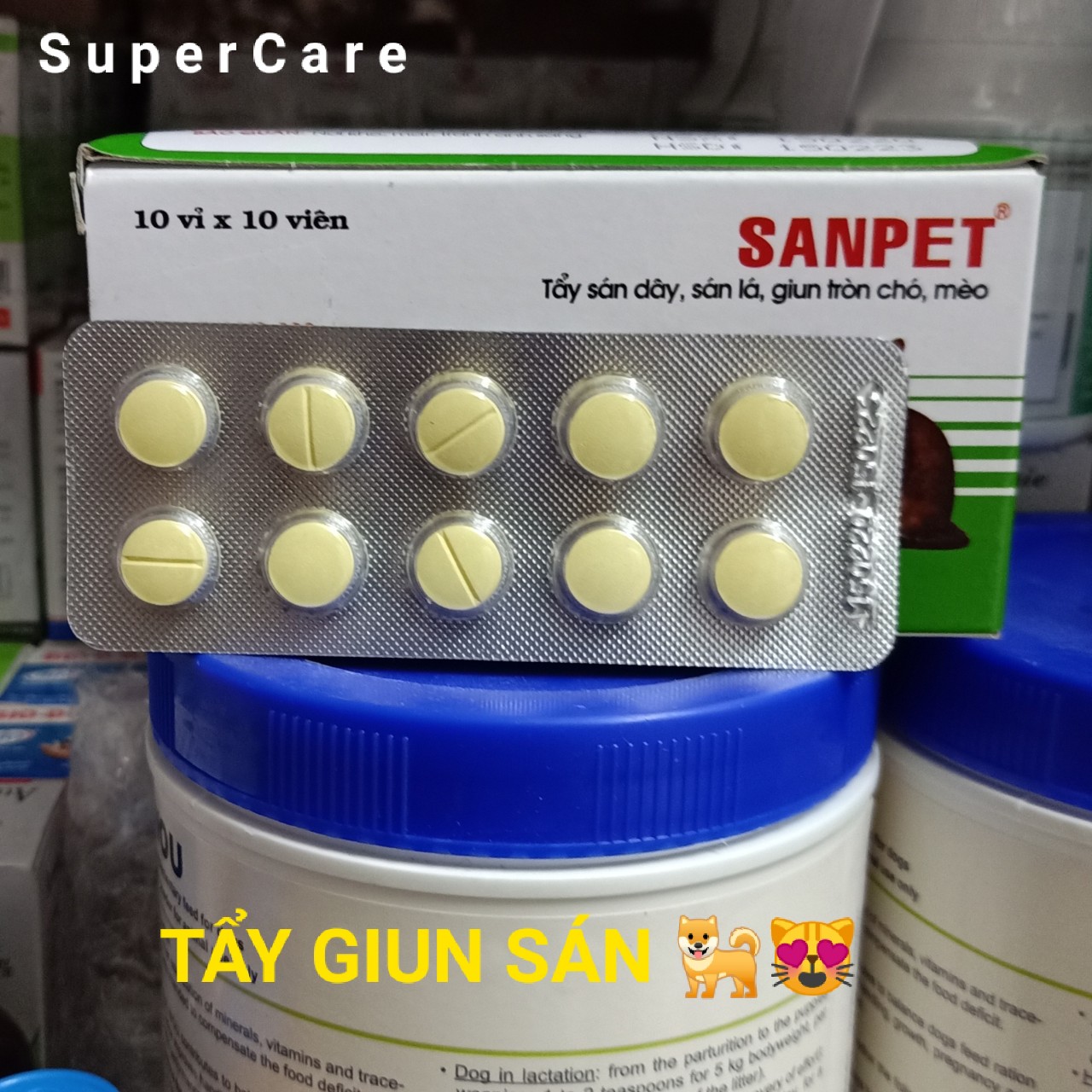 1 Hộp Sanpet Xổ Giun Chó Mèo