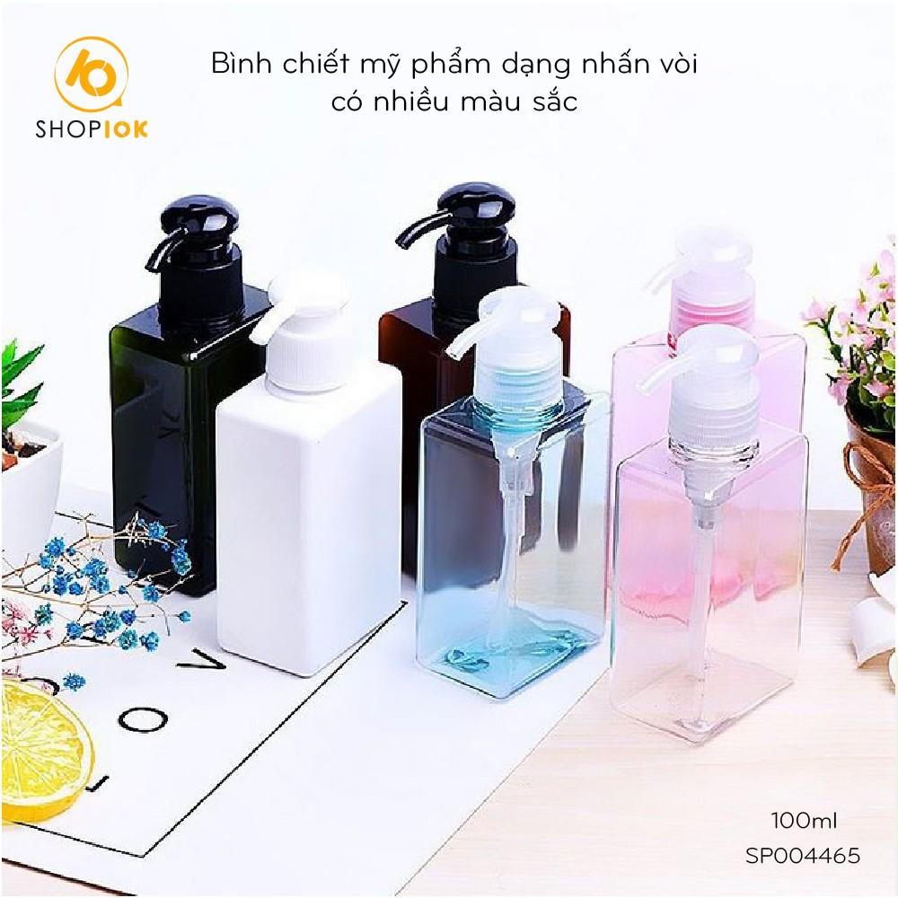 Bình chiết mỹ phẩm nhựa trơn mang đi du lịch tiện lợi dung tích 450ml và 100ml