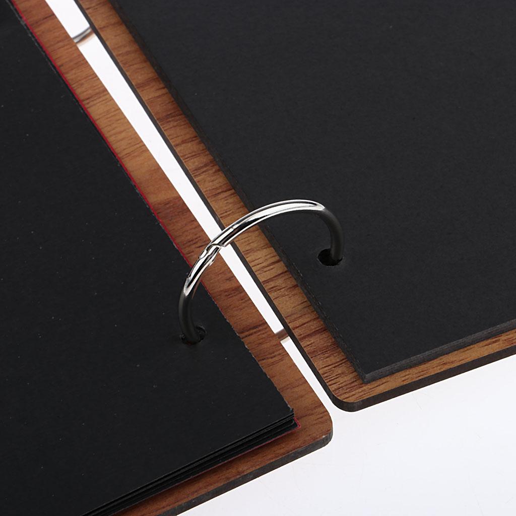 Wooden Scrapbook Photo Album Kraft Paper for Valentines Day Wedding