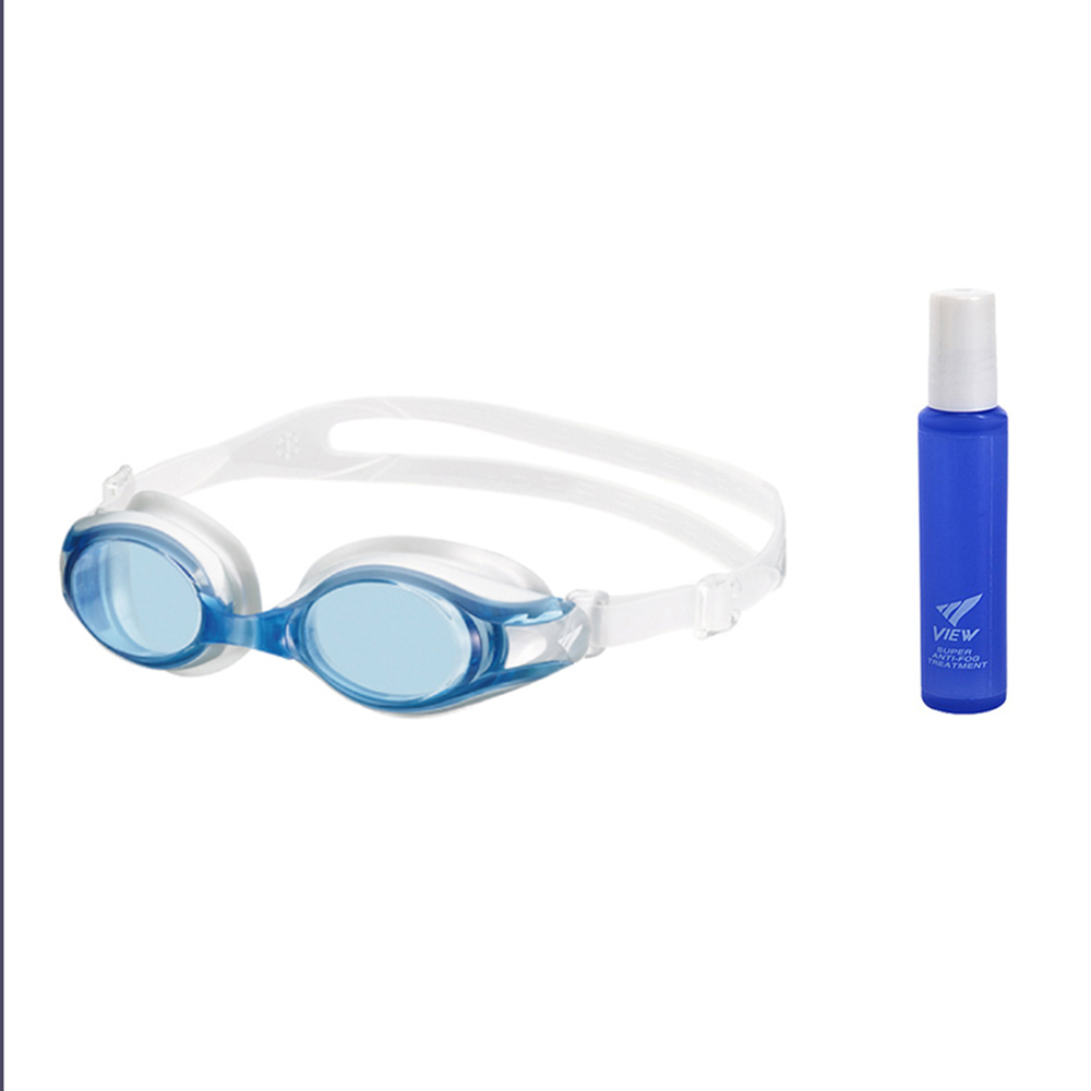 Bộ Kính Bơi VIEW V500S Chống Tia UV Chống Sương Mù Và Dung Dịch Chống Mờ Kính Super Anti-Fog VIEW TV330 (15ml) - Hàng Chính Hãng