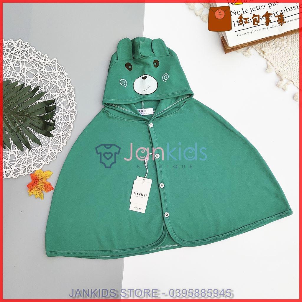 Áo choàng hình thú 100% cotton che nắng, chắn gió cho bé trai, bé gái từ 8-18kg, áo choàng nắng cho bé