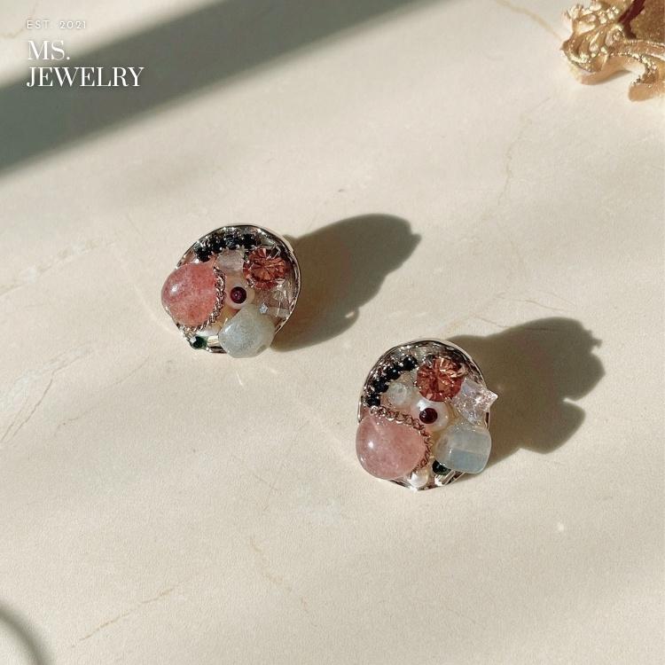 Bông Tai Nụ Ms Jewelry Chế Tác Thủ Công Handmade Phong Cách Hàn Quốc U15