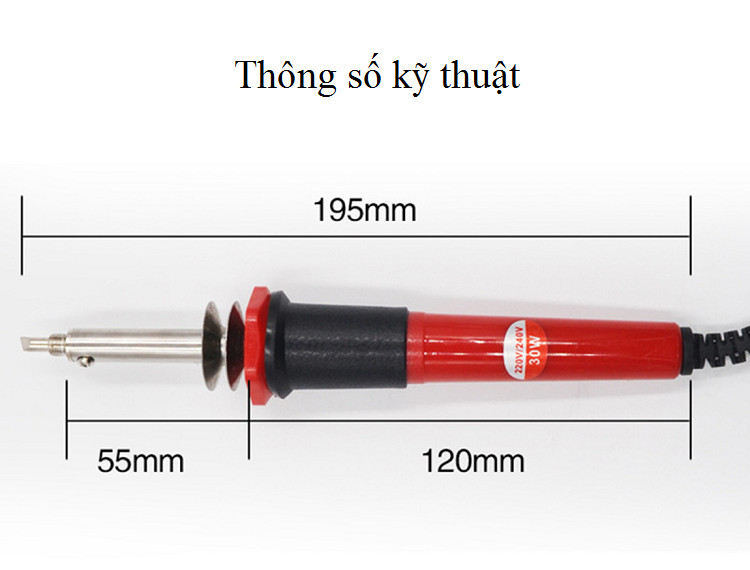 Mỏ hàn đa năng cao cấp, chắc chắn, dễ cầm và sử dụng công suất 60W tích hợp 26 đầu hàn