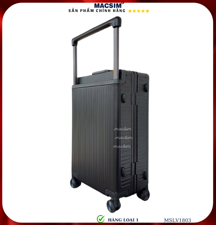 Vali hợp kim nhôm cao cấp Macsim MSLV1803 cỡ 20 inches, 24inches màu bạc hàng loại 1