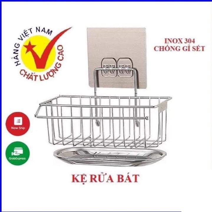 Kệ inox để giẻ rửa bát, chén