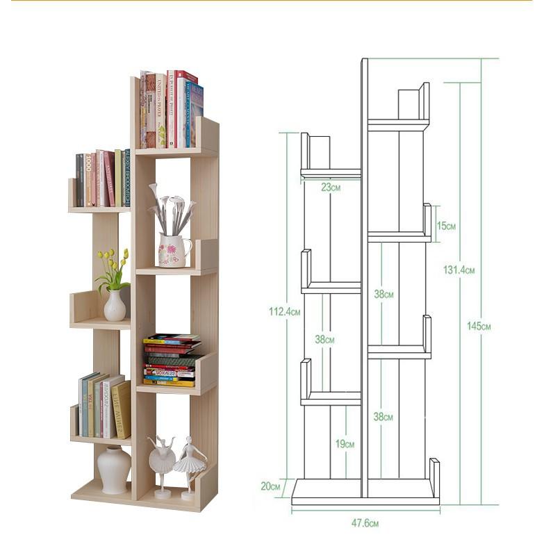 Kệ sách hình cây, Kệ sách gỗ xương rồng phòng khách