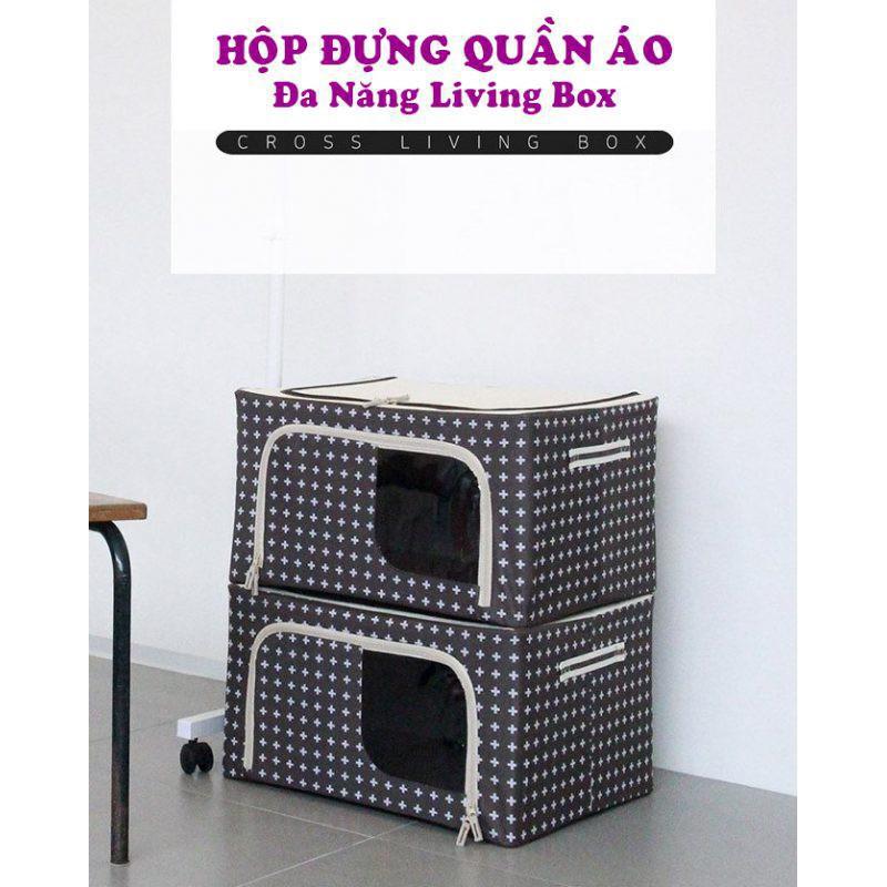 Size lớn Hộp đựng quần áo chăn màn thông minh túi bằng vải khung thép kim loại gấp xếp gọn