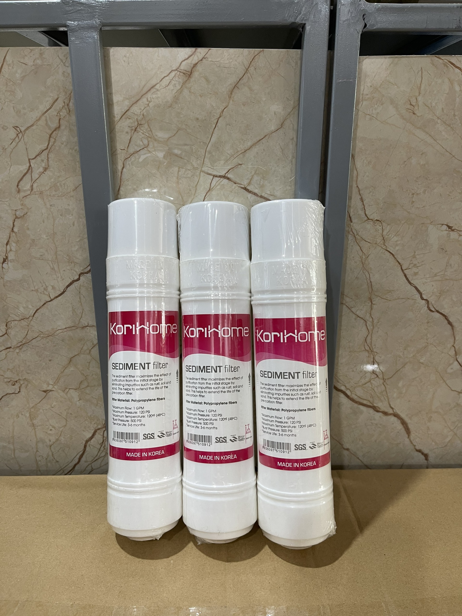 Combo 3 lõi lọc nước Sediment KoriHome - Hàng Chính Hãng