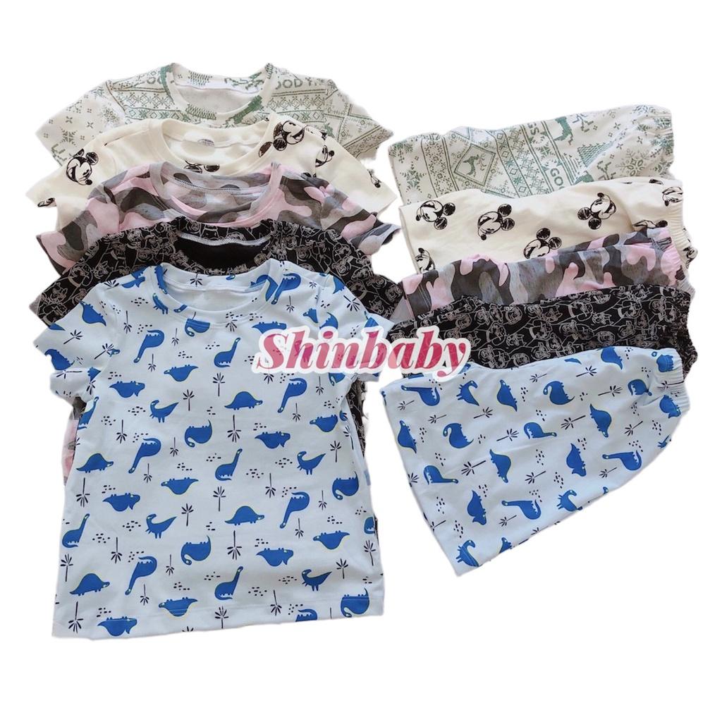 Bộ đồ cộc tay bé trai nhiều họa tiết siêu xinh, vải cotton mềm mát thấm hút mồ hôi