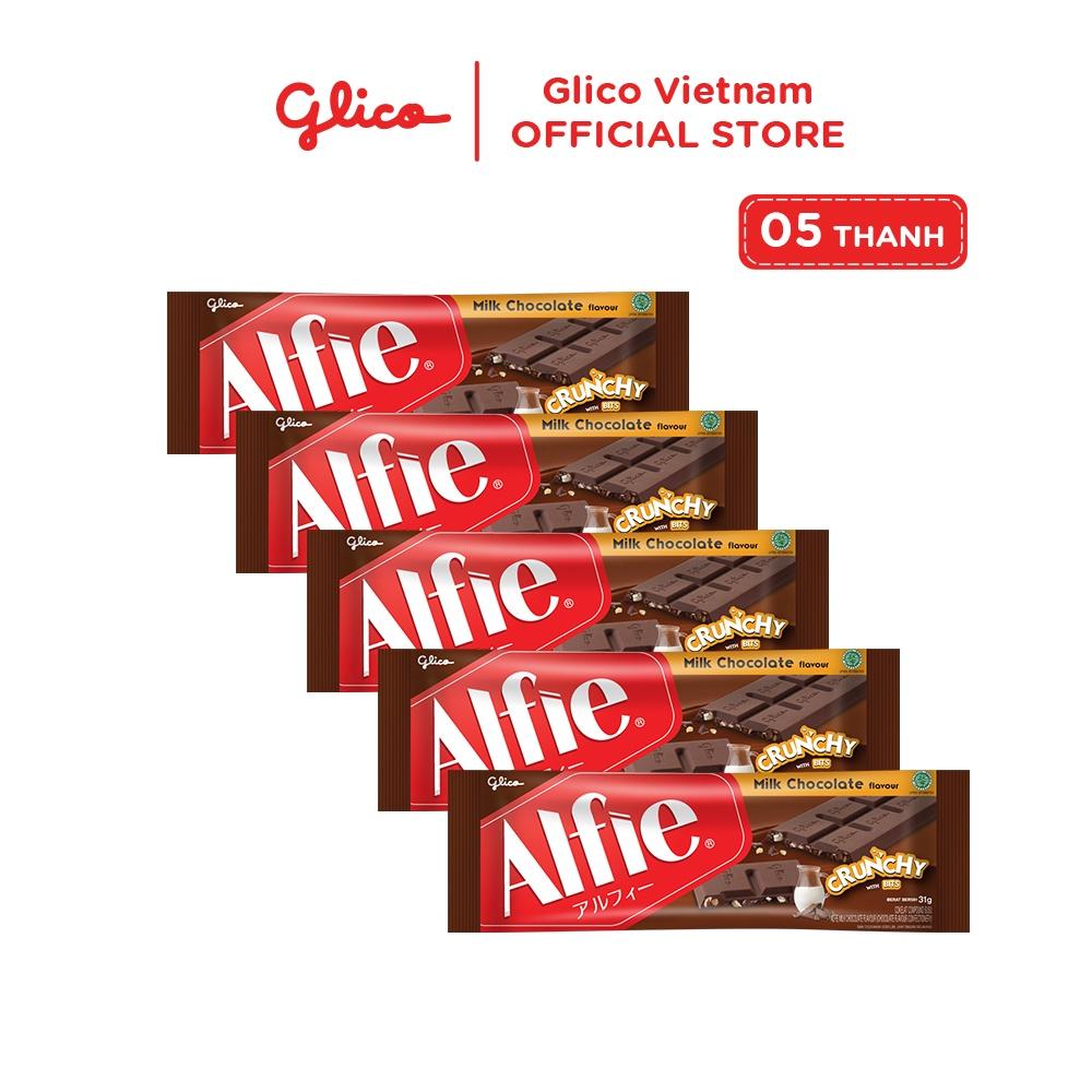 Socola dạng thanh Glico Alfie (Combo 5 thanh)