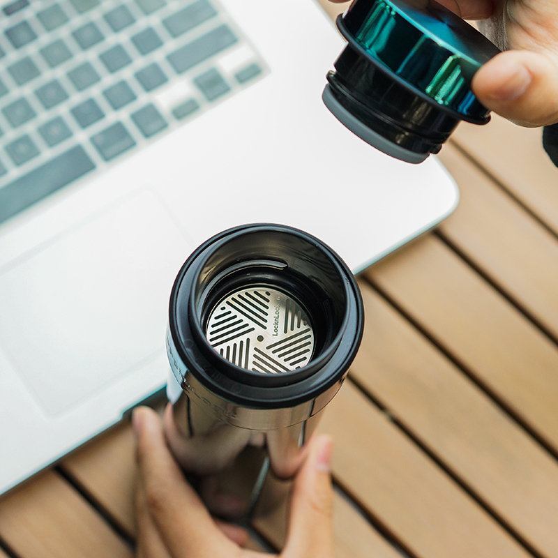 Bình Giữ Nhiệt LocknLock VIP Timbler LHC4289, Dung Tích 480ml, 3 Màu, Có Khay Lọc Trà Kèm Hộp