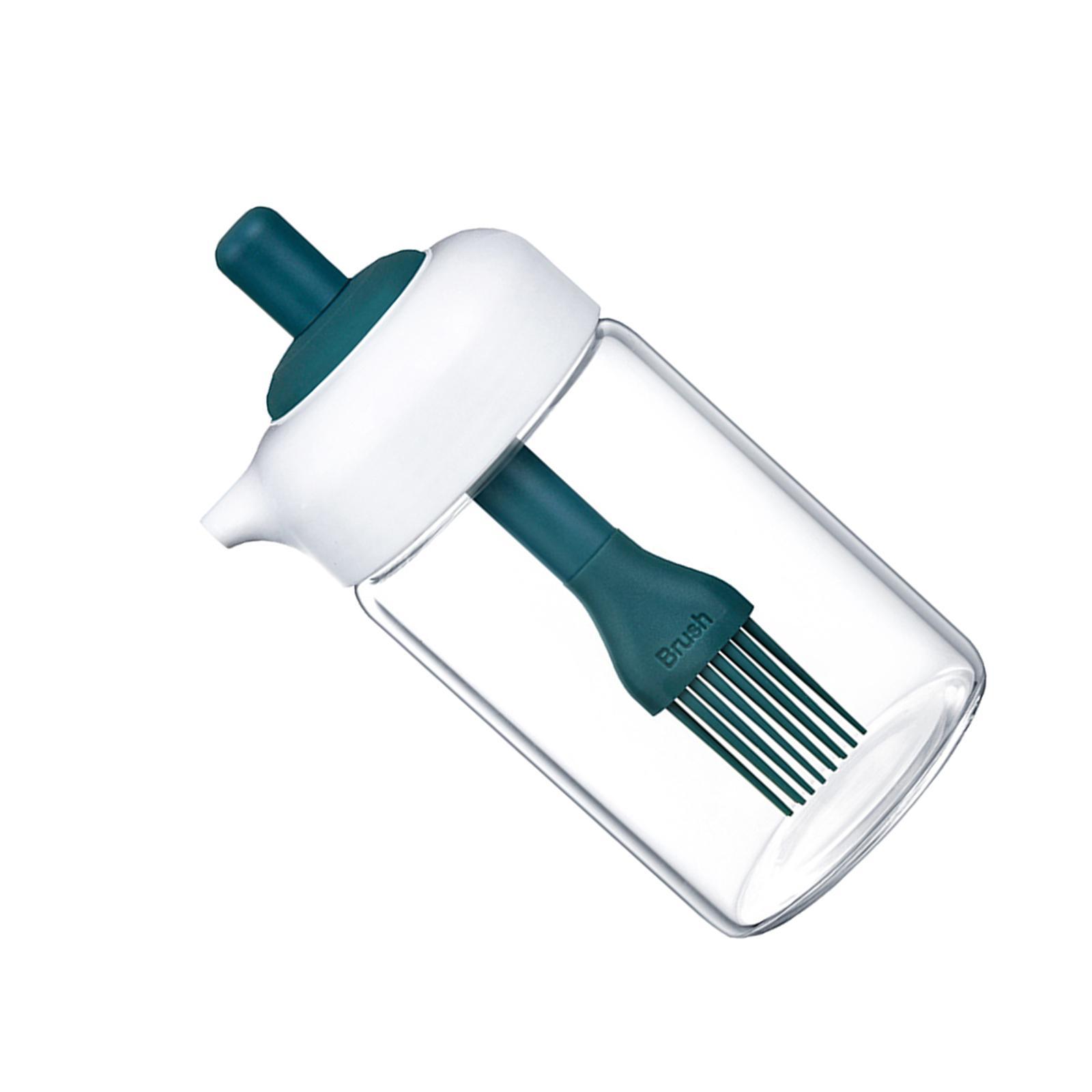 2Pcs Oil Bottle Oil Dispenser with Silicone Brush 230ml Leakproof