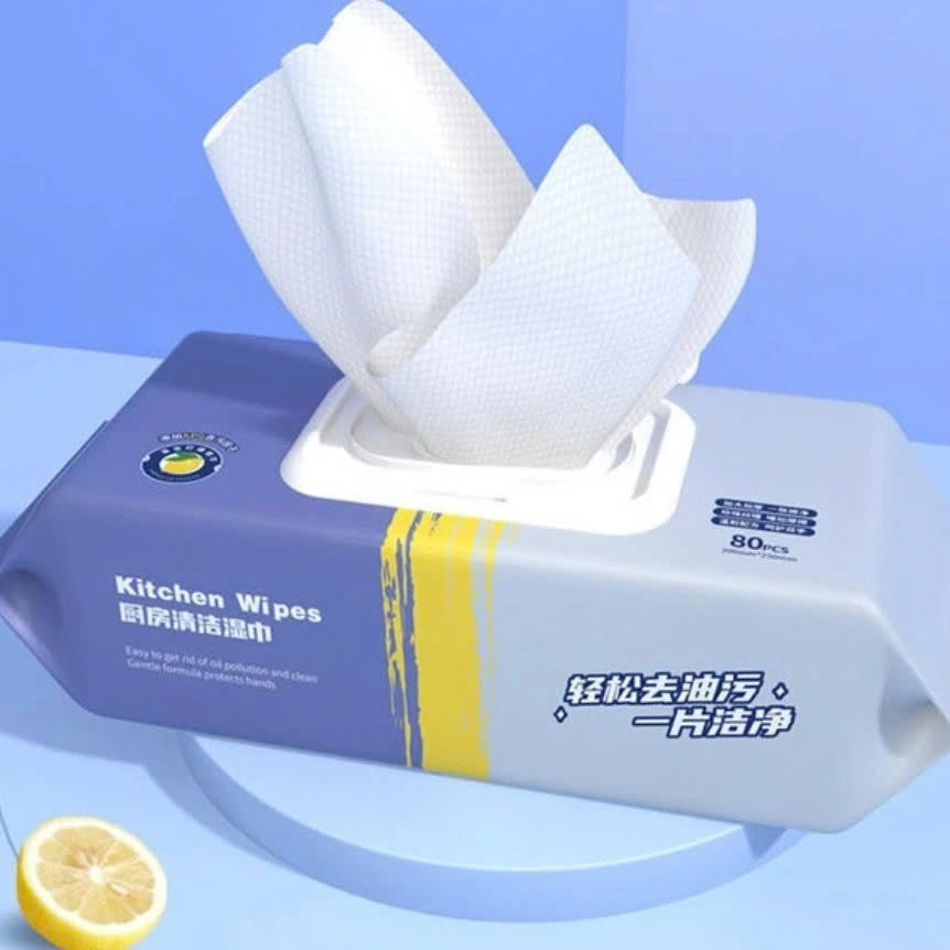 80 Khăn Giấy Lau Đa Năng - Chất Liệu An Toàn - Lau Chén Đĩa , Lau Nhà Bếp..vv