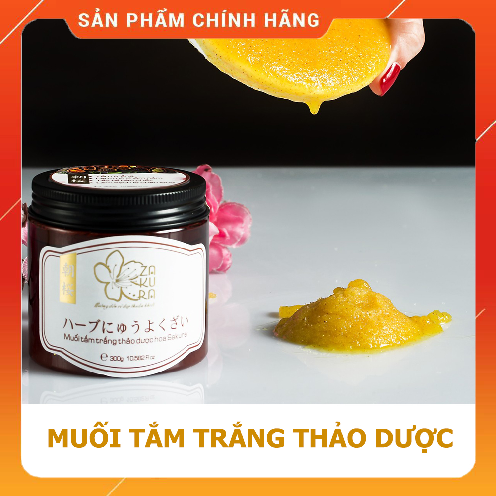 Combo 2 Muối tắm trắng thảo dược Asa Zakura - 100% hoàn toàn tự nhiên an toàn cho mọi loại da