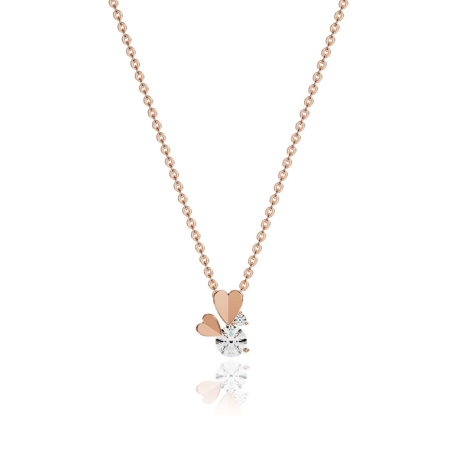 Dây Chuyền Vàng Tây 14k Wings Of Love DCMAMD616 Huy Thanh Jewelry