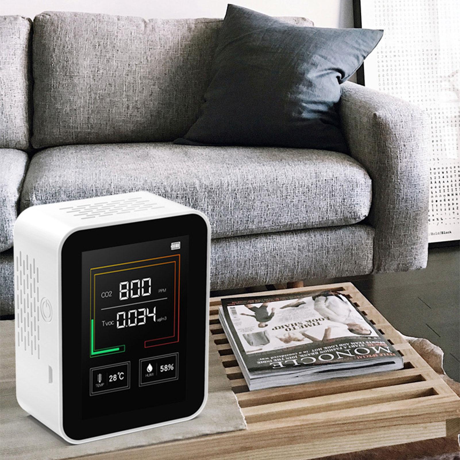 CO2 Concentration Detector Indoor Pollutant TVOC Air Quality Analysis Temperature and Humidity Detection Portable