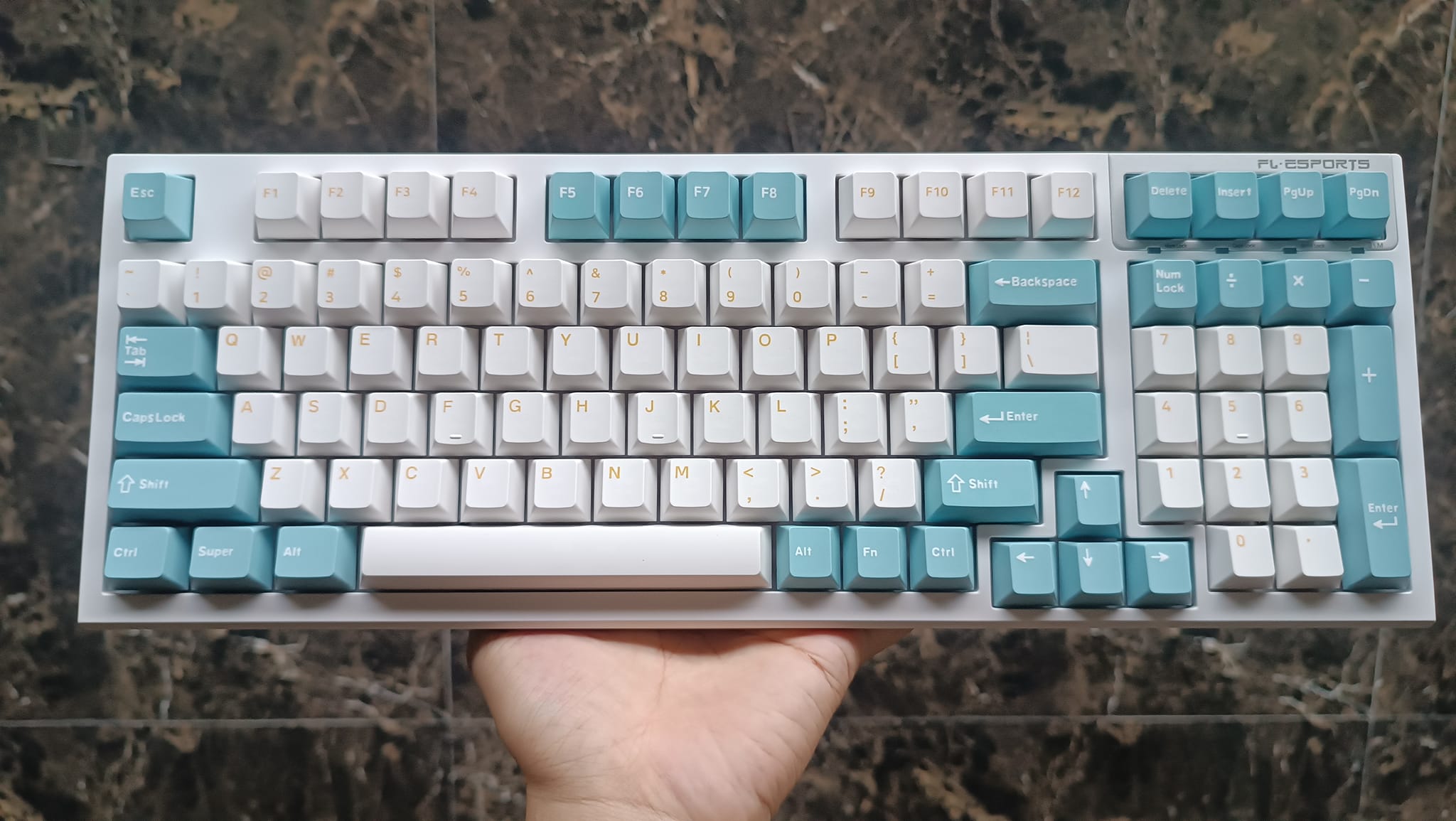 Bàn phím cơ FL-Esports FL980CPM Sea Salt - Hàng chính hãng