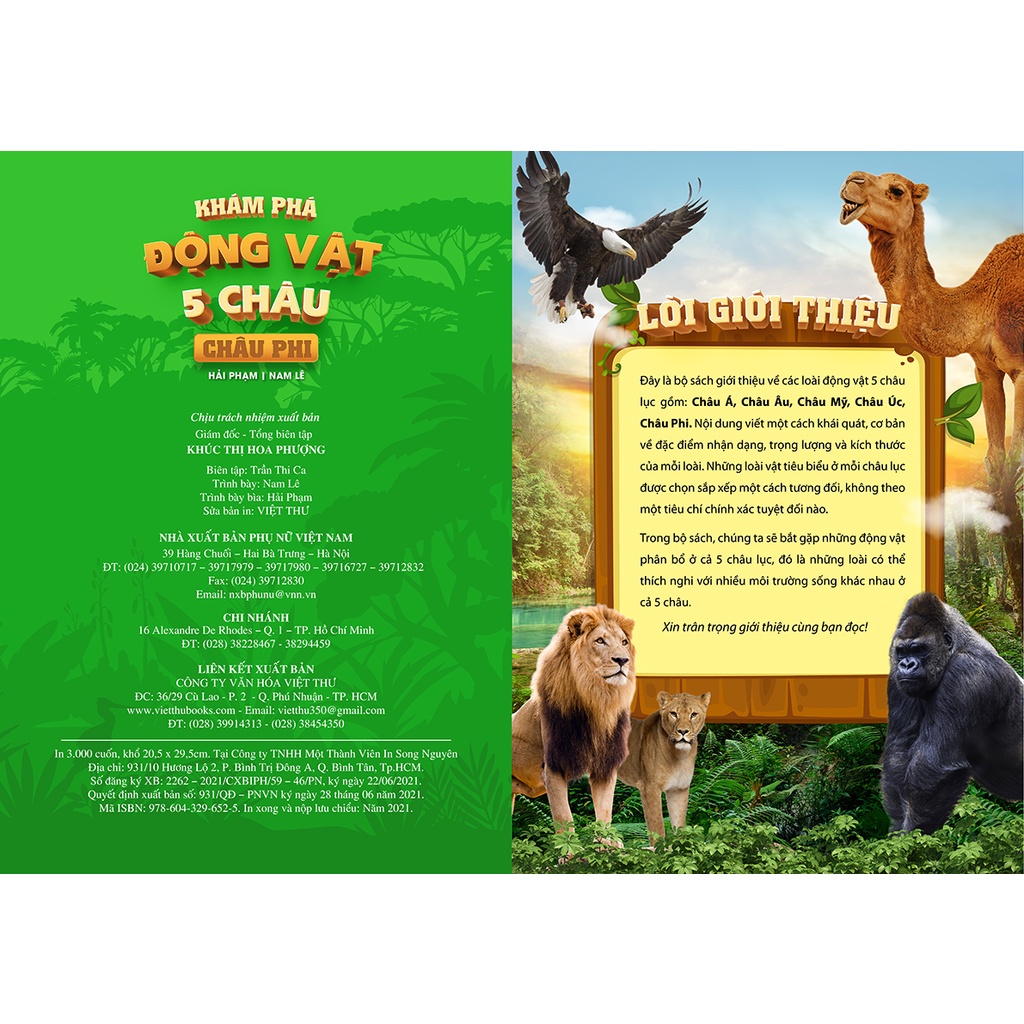 Khám Phá Động Vật 5 Châu Châu Phi -