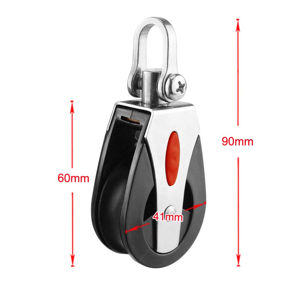 Stainless Steel Marine 316 Block Rope Pulley Nylon Sheave Sailing Kayak Boat