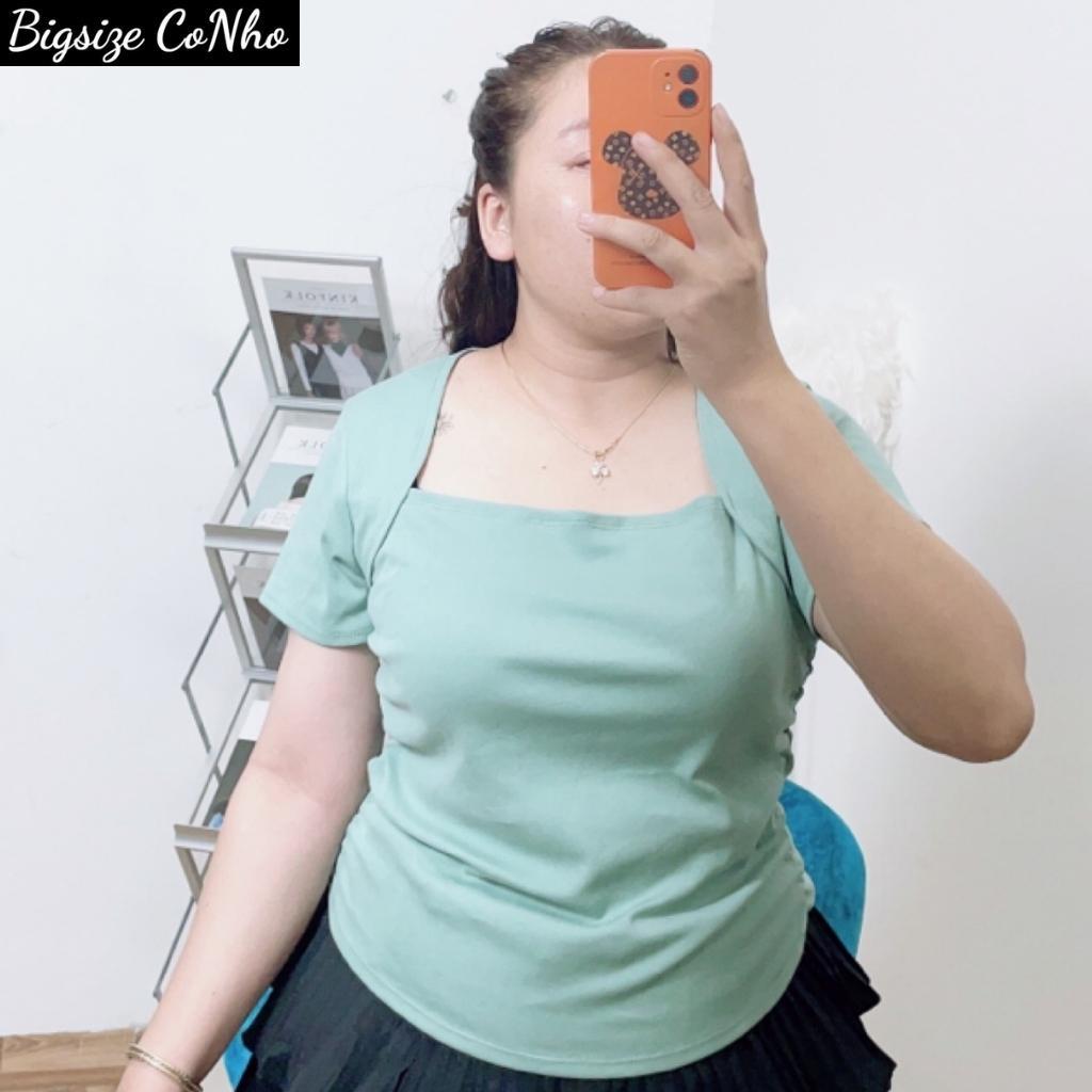 Áo thun croptop bigsize nữ tay ngắn form rộng từ 58kg-95kg A13