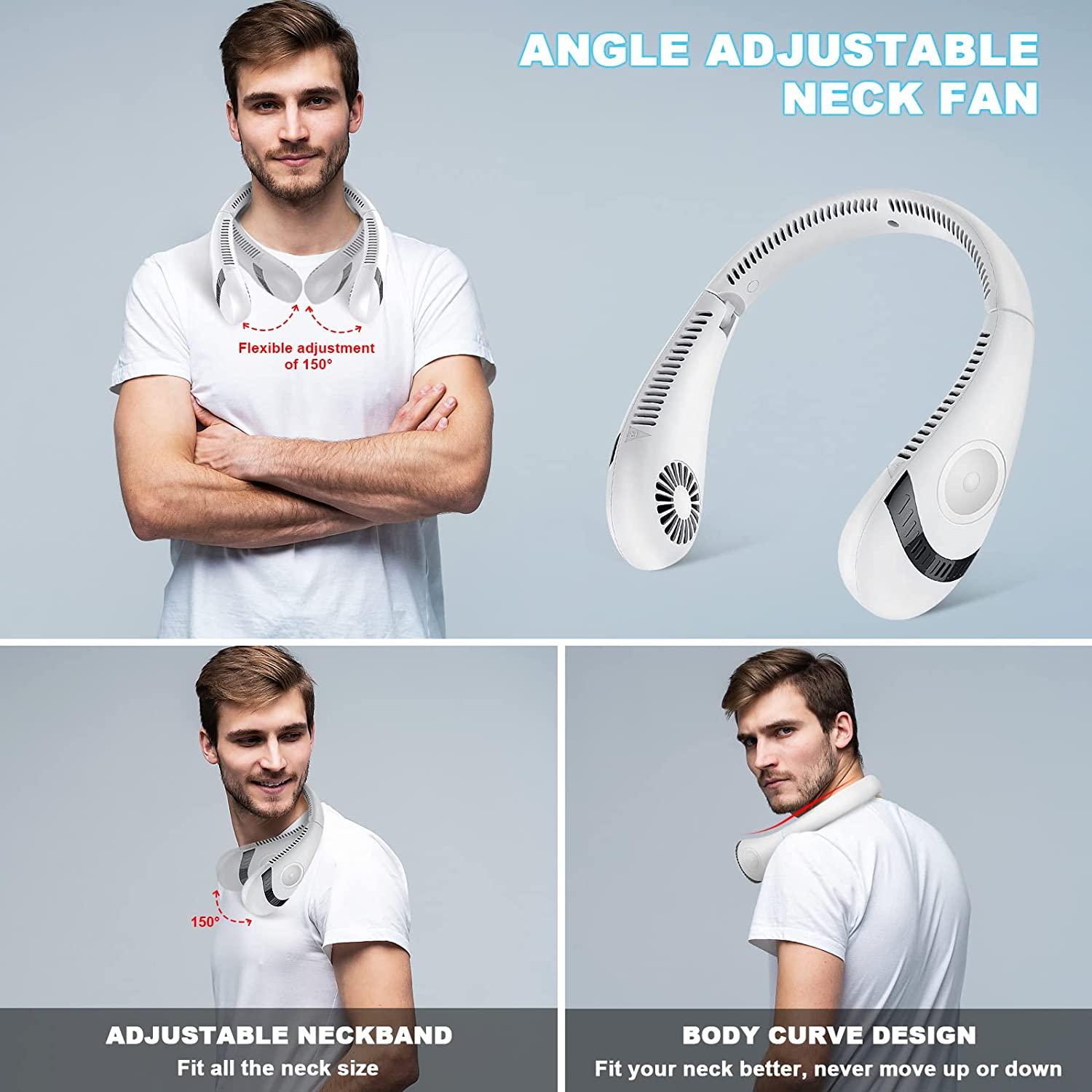 Máy truyền mã USB, 5000mAh quạt nhỏ cổ, nạp đạn, quạt không quạt không chiều, 150 176; quay cho thể thao, du lịch, văn phòng và cắm trại ngoài trời