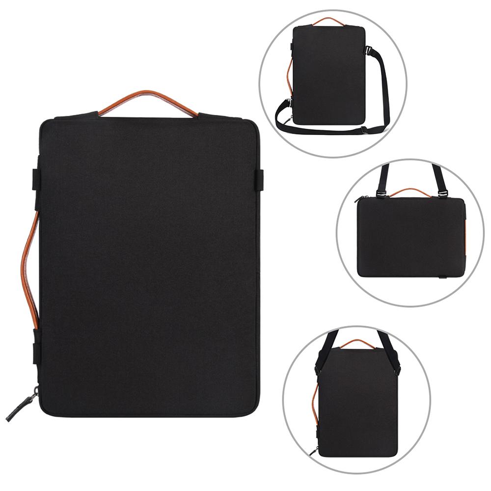 Đa Sử Dụng Dây Đeo Túi Đựng Laptop Có Tay Cầm Cho 10 "13" 14 "15.6" 17 "Inch Chống Sốc Đựng Máy Tính, đen