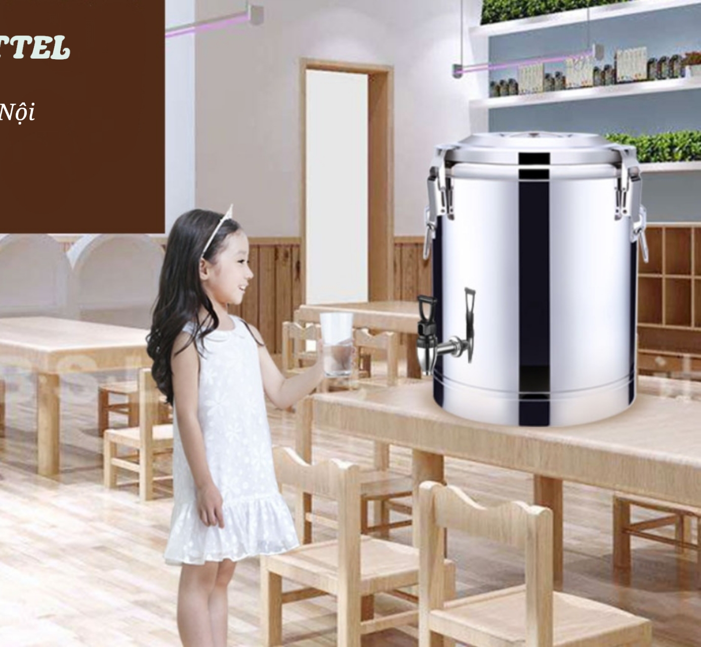 Bình giữ nhiệt Inox có vòi cách nhiệt